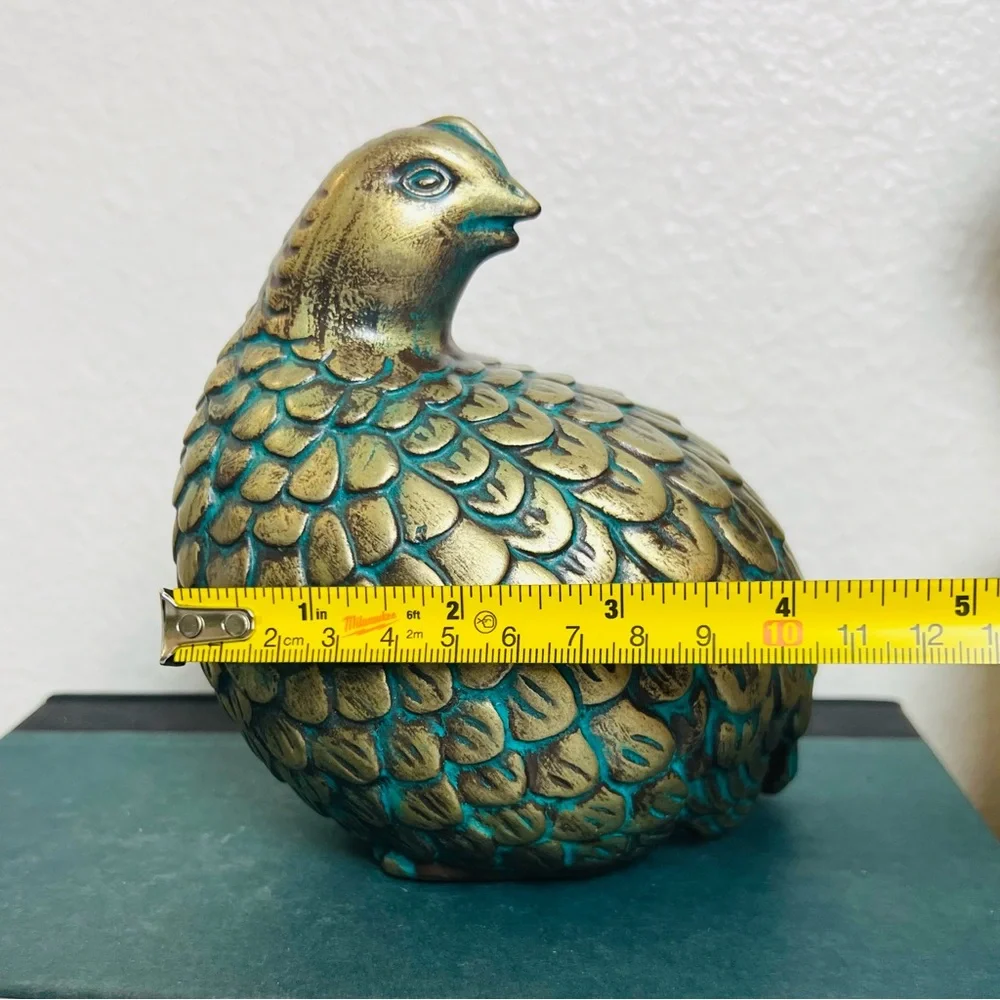 Vintage Mid Century Modern Arnels Gold Quail Partridge Ceramic Figurine Set - Picture 8 of 15